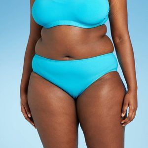 Juniors' Plus Size Ribbed Hipster Bikini Bottom - Xhilaration™ Bright 14W